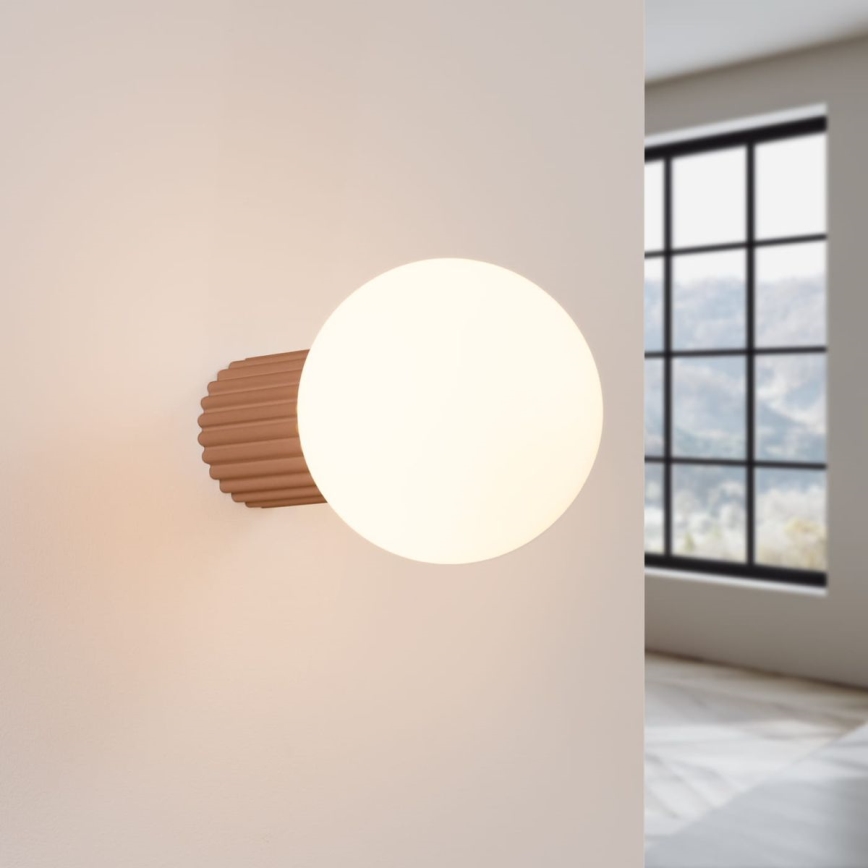 Vannas istabas sienas lampa HALO 1xG9/8W/230V d. 12 cm IP44 brūna