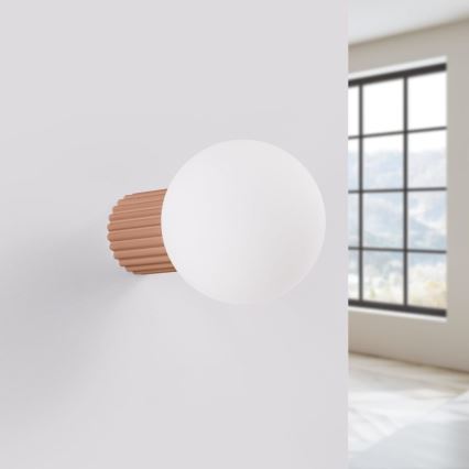 Vannas istabas sienas lampa HALO 1xG9/8W/230V d. 12 cm IP44 brūna