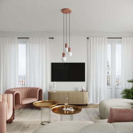 Galda lampa HALO 1xG9/8W/230V d. 12 cm brūna