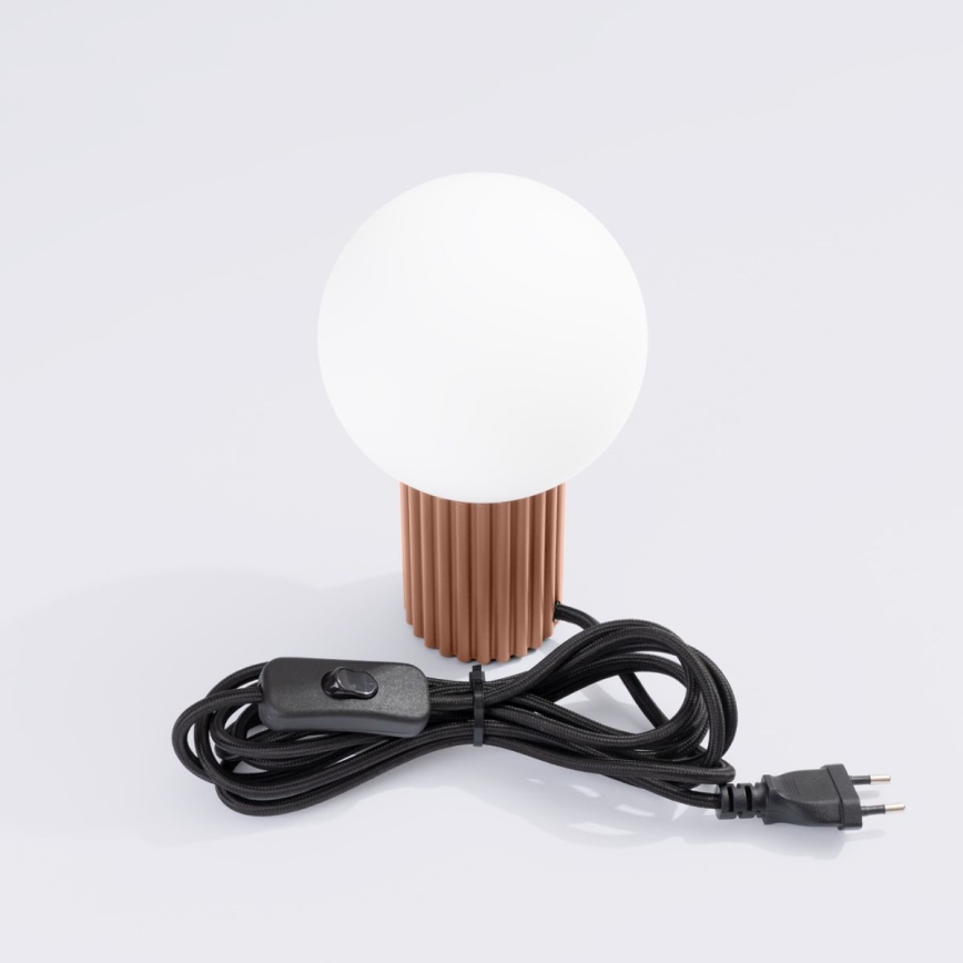 Galda lampa HALO 1xG9/8W/230V d. 12 cm brūna