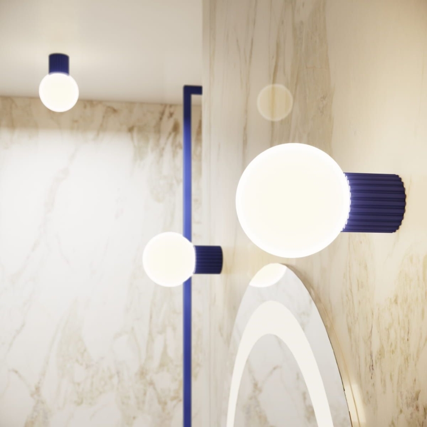 Vannas istabas sienas lampa HALO 1xG9/8W/230V d. 12 cm IP44 zila