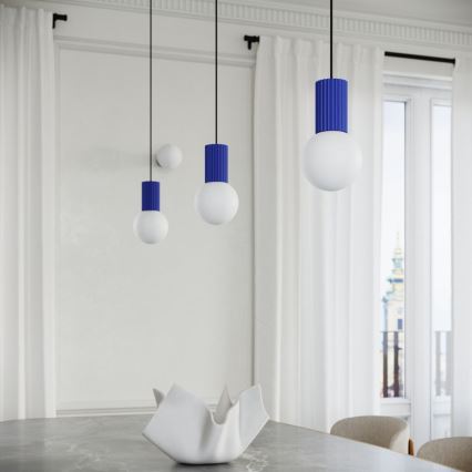 Lustra ar auklu HALO 1xG9/8W/230V d. 12 cm zila