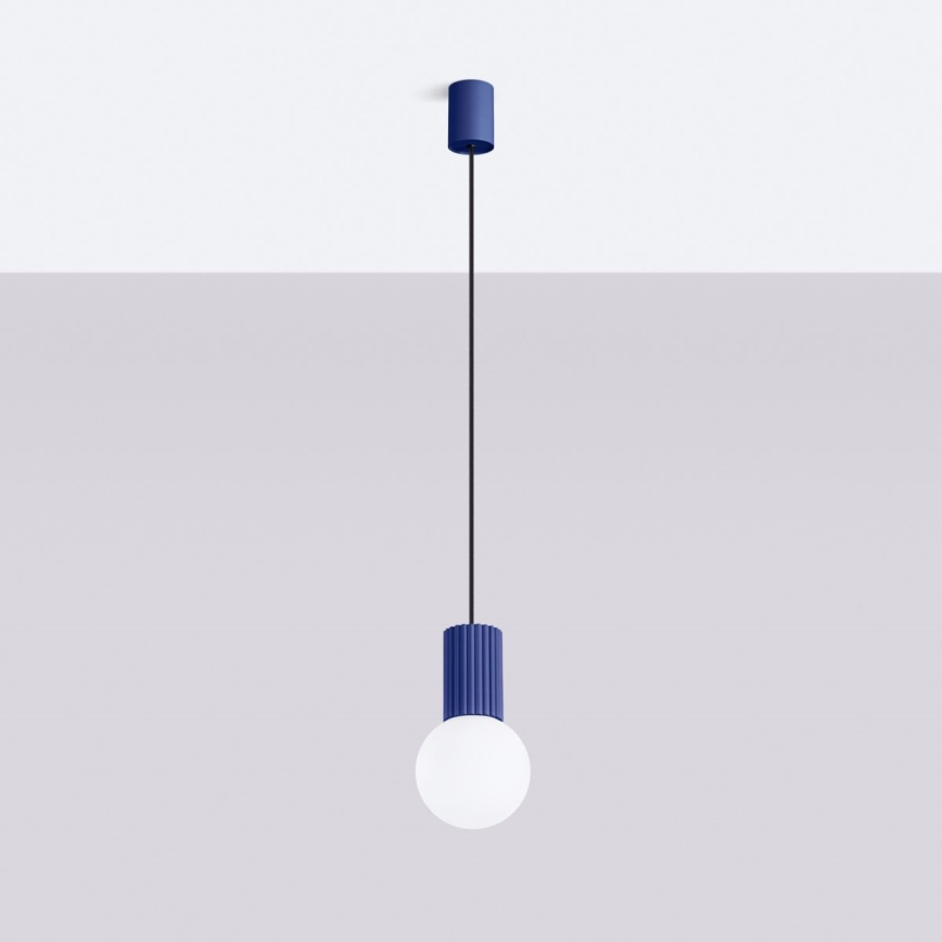 Lustra ar auklu HALO 1xG9/8W/230V d. 12 cm zila