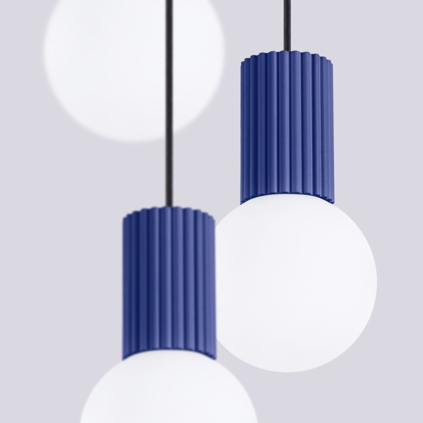 Lustra ar auklu HALO 3xG9/8W/230V d. 25 cm zila