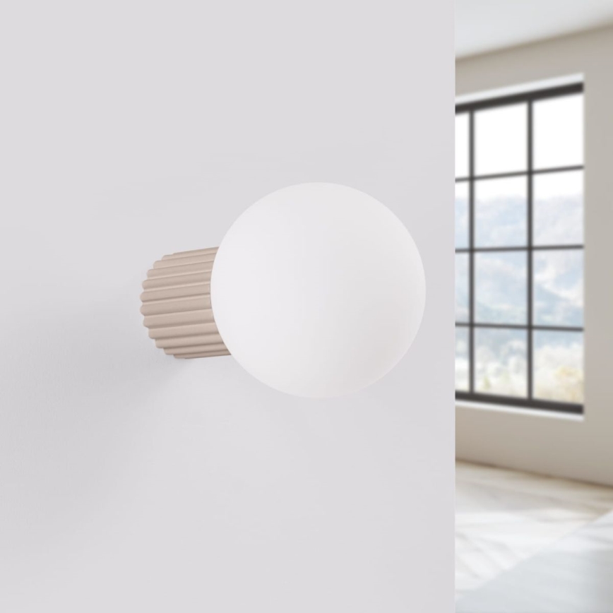 Vannas istabas sienas lampa HALO 1xG9/8W/230V d. 12 cm IP44 bēša