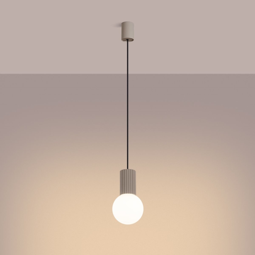Lustra ar auklu HALO 1xG9/8W/230V d. 12 cm bēša