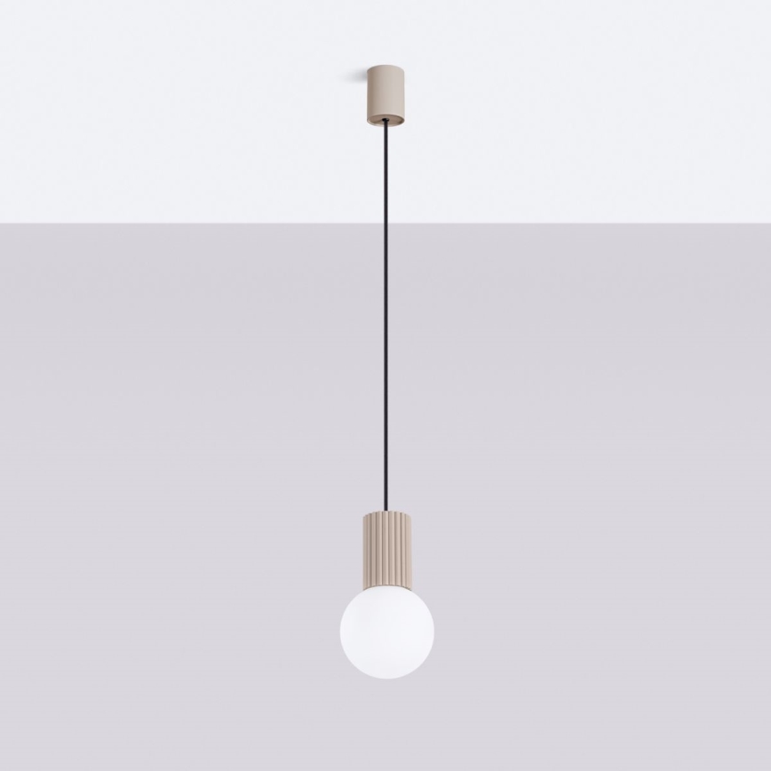 Lustra ar auklu HALO 1xG9/8W/230V d. 12 cm bēša