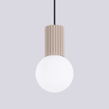 Lustra ar auklu HALO 1xG9/8W/230V d. 12 cm bēša