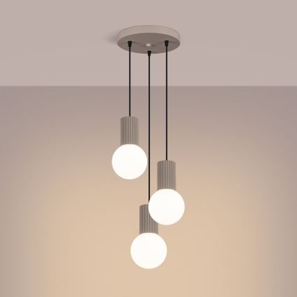 Lustra ar auklu HALO 3xG9/8W/230V d. 25 cm bēša