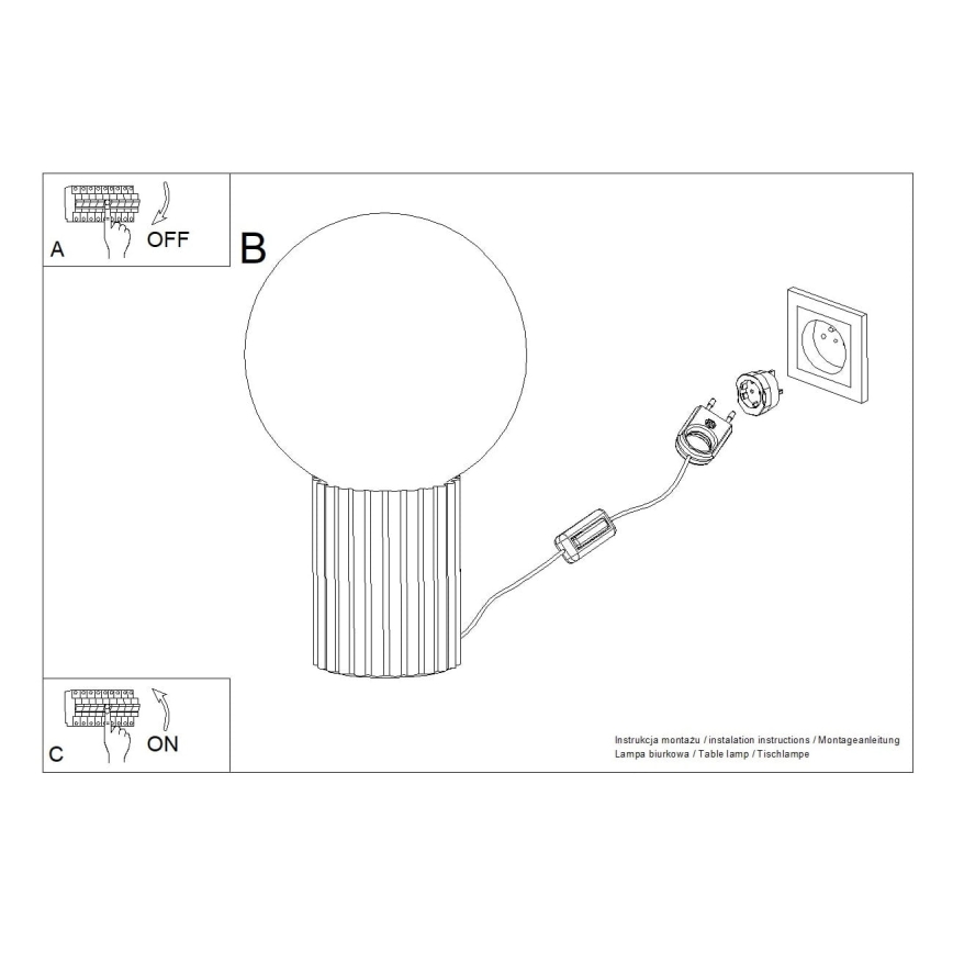 Galda lampa HALO 1xG9/8W/230V d. 12 cm bēša