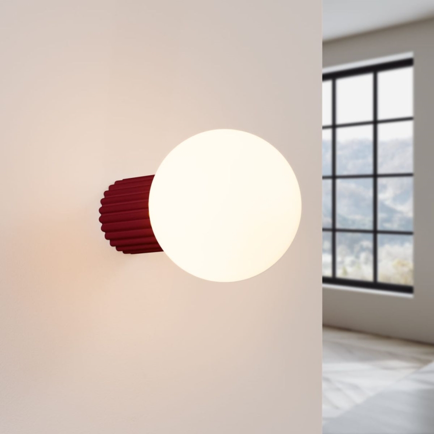 Vannas istabas sienas lampa HALO 1xG9/8W/230V d. 12 cm IP44 sarkana