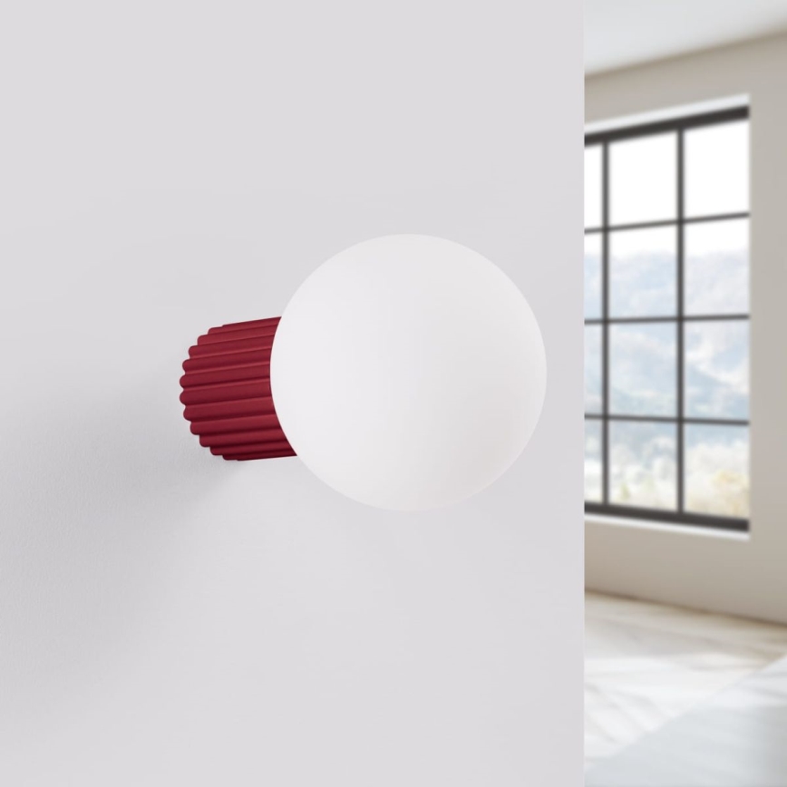 Vannas istabas sienas lampa HALO 1xG9/8W/230V d. 12 cm IP44 sarkana