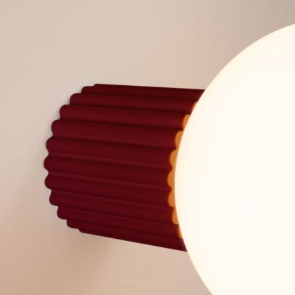 Vannas istabas sienas lampa HALO 1xG9/8W/230V d. 12 cm IP44 sarkana