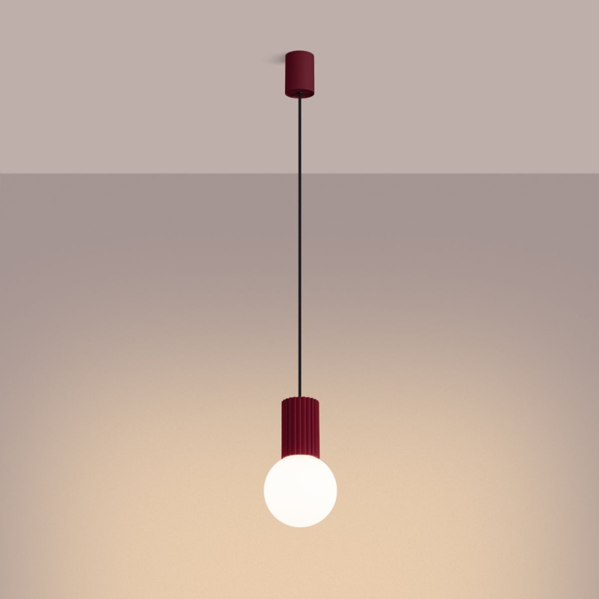 Lustra ar auklu HALO 1xG9/8W/230V d. 12 cm sarkana