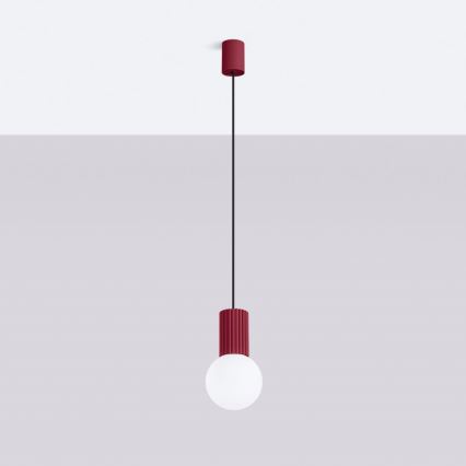 Lustra ar auklu HALO 1xG9/8W/230V d. 12 cm sarkana
