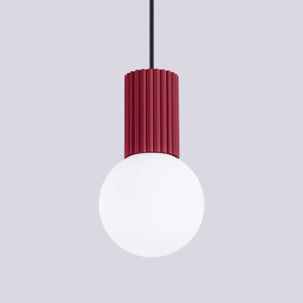 Lustra ar auklu HALO 1xG9/8W/230V d. 12 cm sarkana
