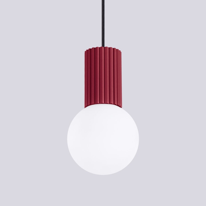 Lustra ar auklu HALO 1xG9/8W/230V d. 12 cm sarkana