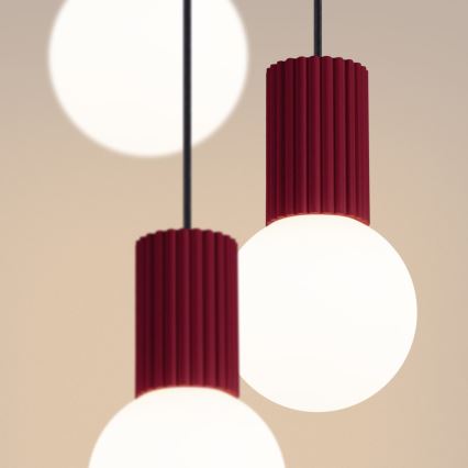 Lustra ar auklu HALO 3xG9/8W/230V d. 25 cm sarkana