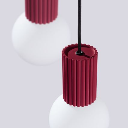 Lustra ar auklu HALO 3xG9/8W/230V d. 25 cm sarkana