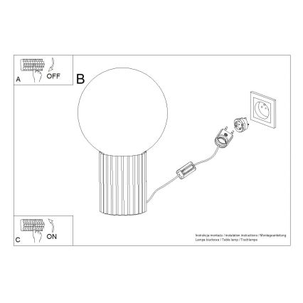 Galda lampa HALO 1xG9/8W/230V d. 12 cm sarkana