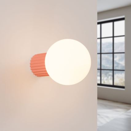 Vannas istabas sienas lampa HALO 1xG9/8W/230V d. 12 cm IP44 rozā