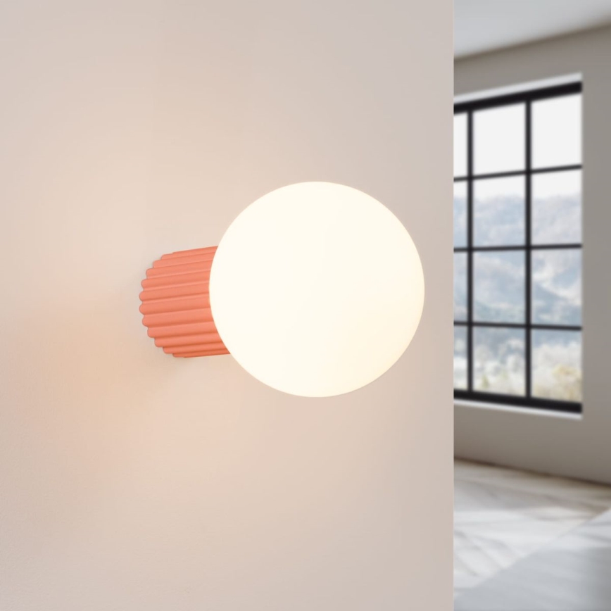 Vannas istabas sienas lampa HALO 1xG9/8W/230V d. 12 cm IP44 rozā