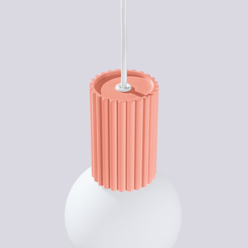 Lustra ar auklu HALO 1xG9/8W/230V d. 12 cm rozā