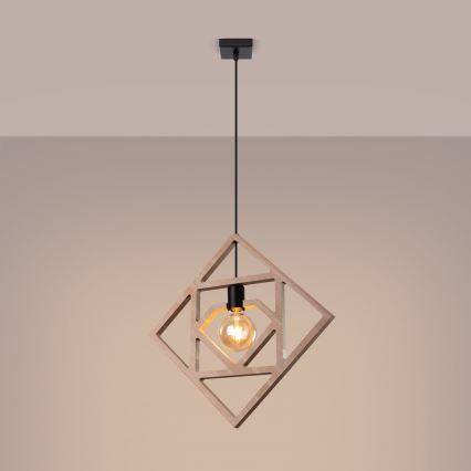 Lustra ar auklu CARO 1xE27/15W/230V dižskābardis