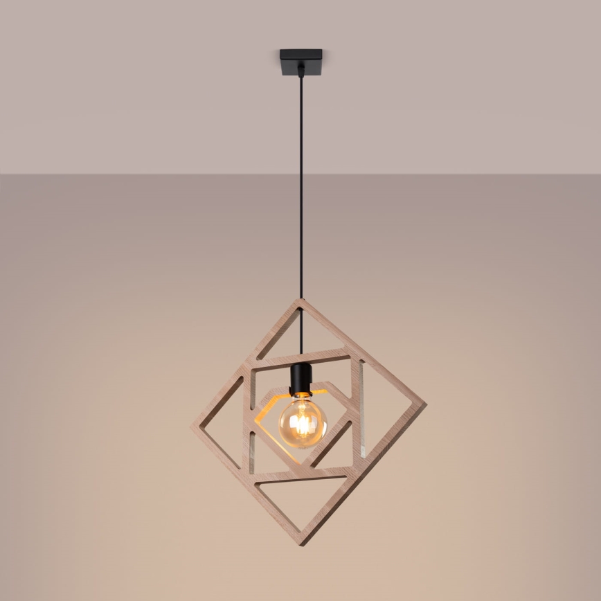 Lustra ar auklu CARO 1xE27/15W/230V dižskābardis