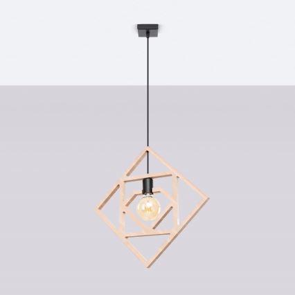 Lustra ar auklu CARO 1xE27/15W/230V dižskābardis