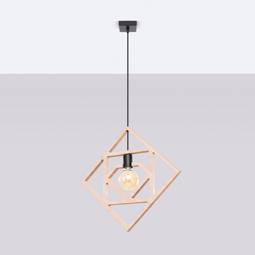 Lustra ar auklu CARO 1xE27/15W/230V dižskābardis