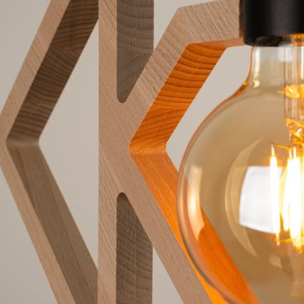 Lustra ar auklu CARO 1xE27/15W/230V dižskābardis