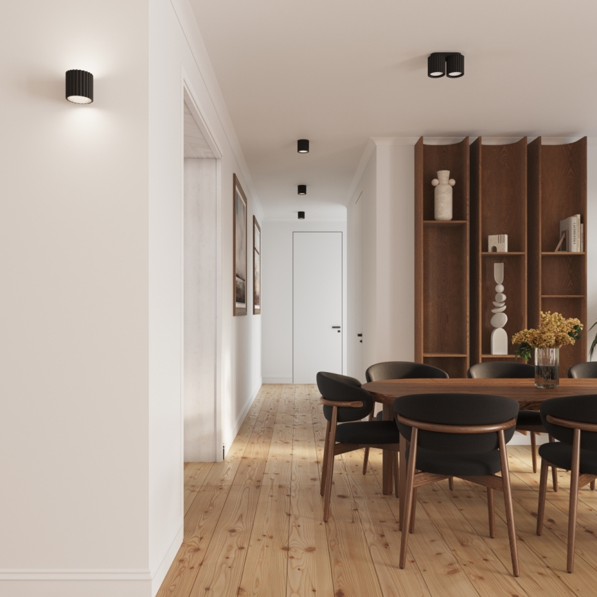 Sienas lampa AURA 1xG9/10W/230V melna