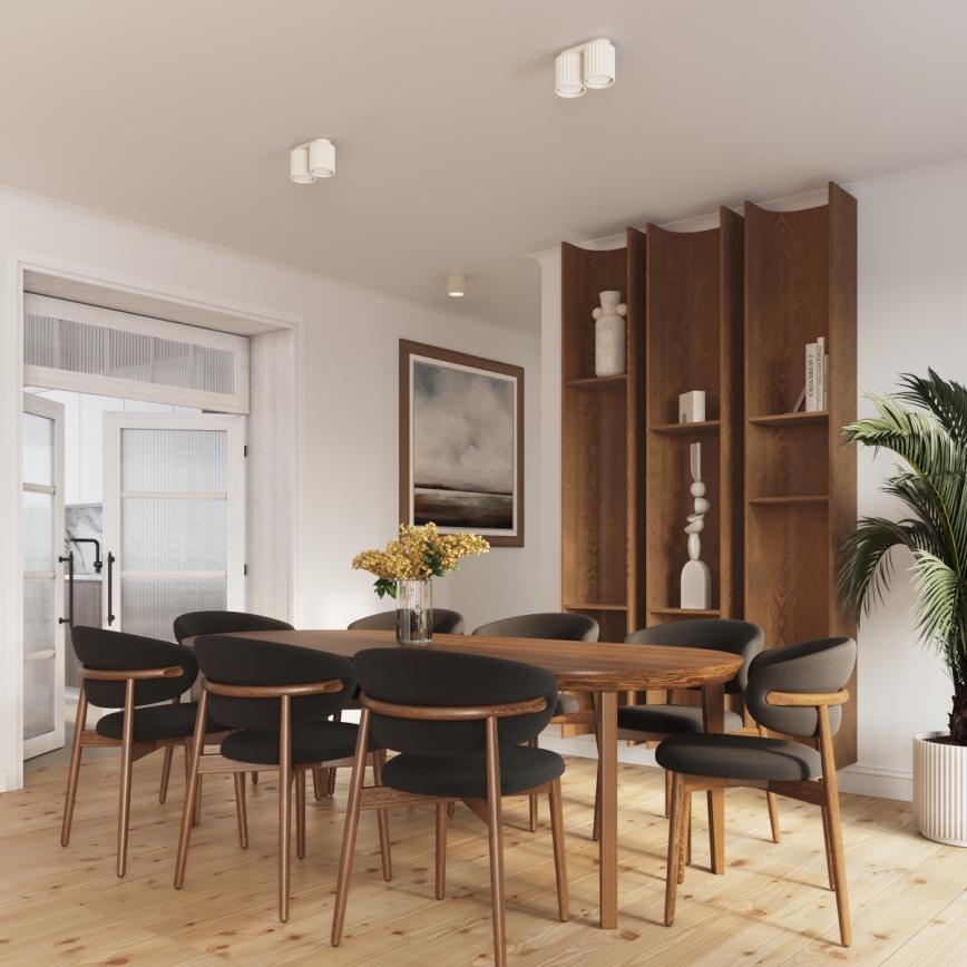 Virziena gaismeklis AURA 1xGU10/10W/230V 10 cm krēmkrāsas