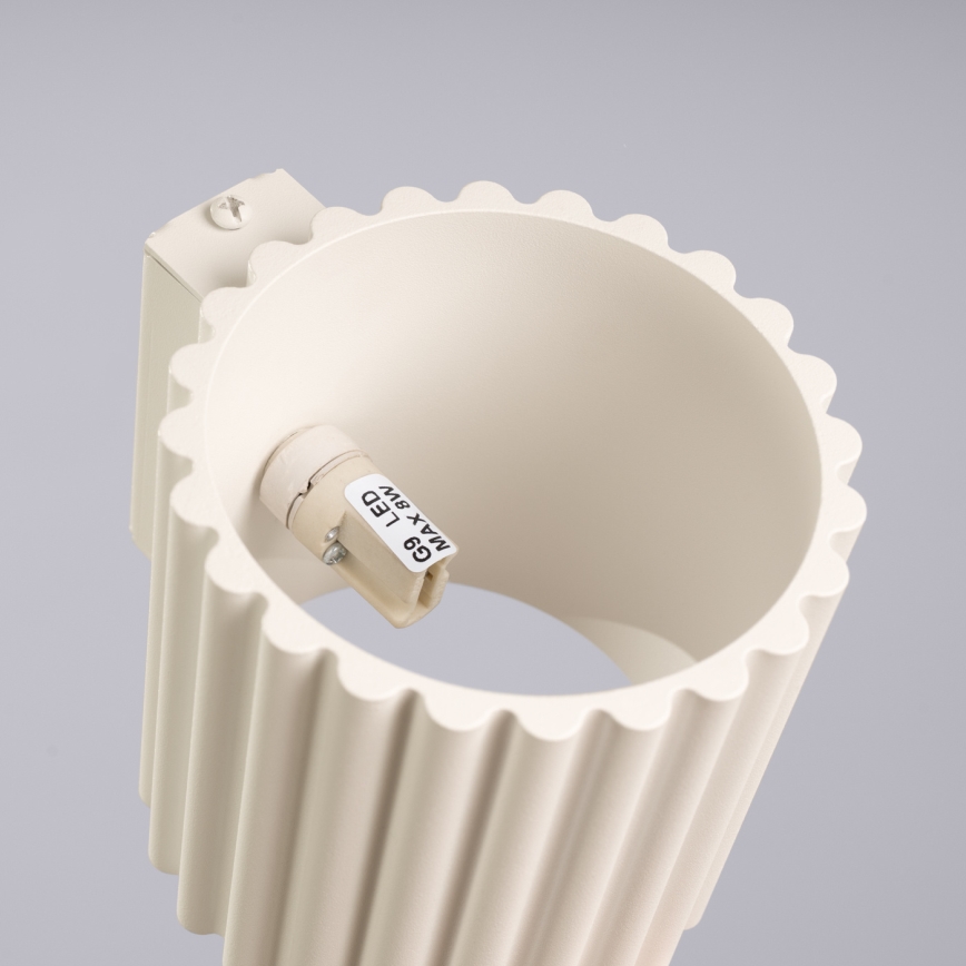 Sienas gaismeklis AURA 1xG9/10W/230V krēmkrāsas