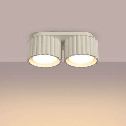 Spot gaismeklis AURA 2xGX53/10W/230V krēmkrāsā