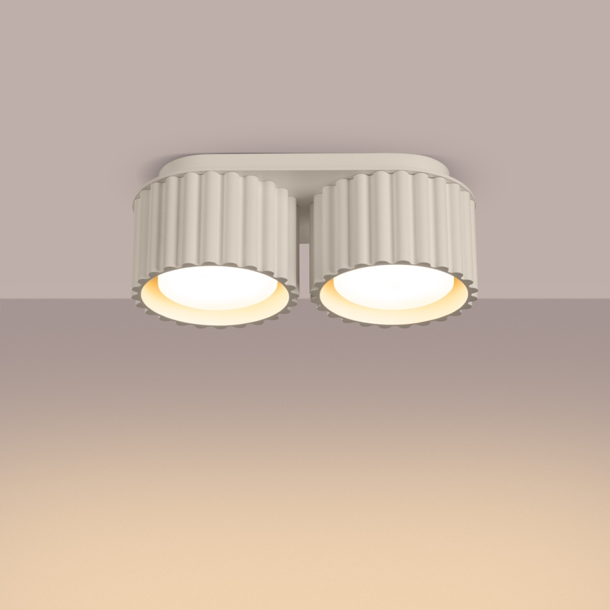 Spot gaismeklis AURA 2xGX53/10W/230V krēmkrāsā