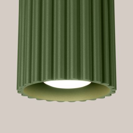 Virziena gaismeklis AURA 1xGU10/10W/230V, Ø 10 cm, zaļš