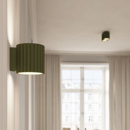 Virziena gaismeklis AURA 2xGU10/10W/230V zaļš