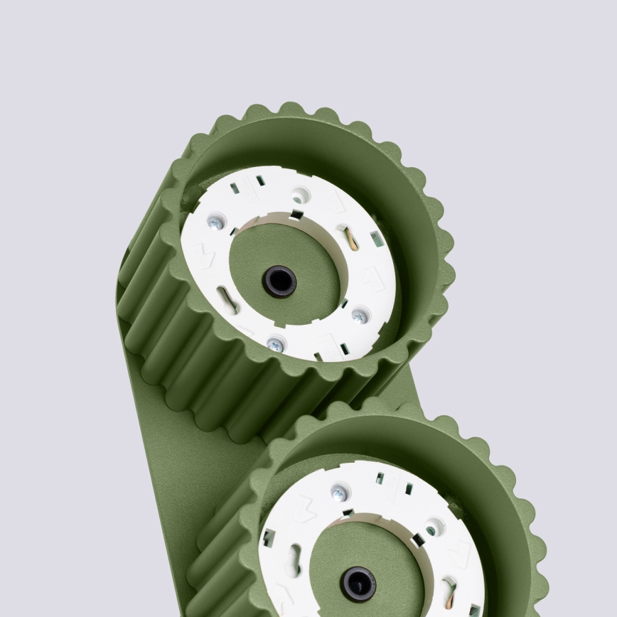 Virziena gaismeklis AURA 2xGX53/10W/230V zaļš