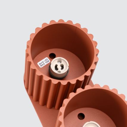 Virziena gaismeklis AURA 2xGU10/10W/230V oranžs