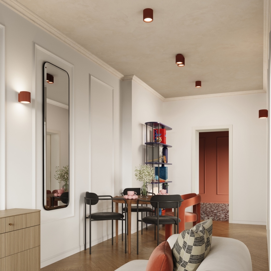 Sienas lampa AURA 1xG9/10W/230V oranžā