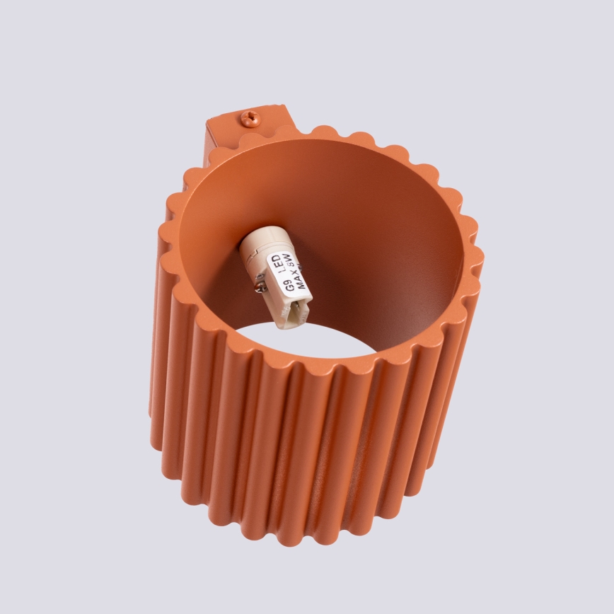 Sienas lampa AURA 1xG9/10W/230V oranžā