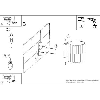 Sienas lampa AURA 1xG9/10W/230V oranžā