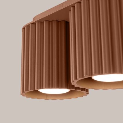 Virziena gaismeklis AURA 2xGU10/10W/230V brūns