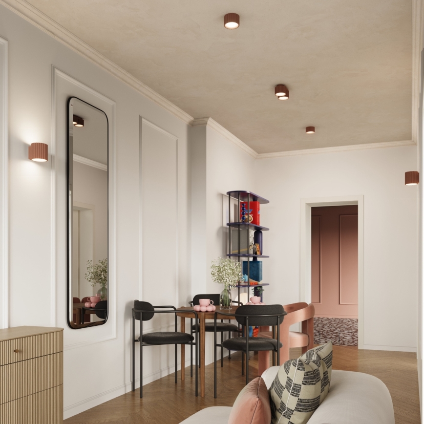 Virziena gaismeklis AURA 2xGX53/10W/230V brūns