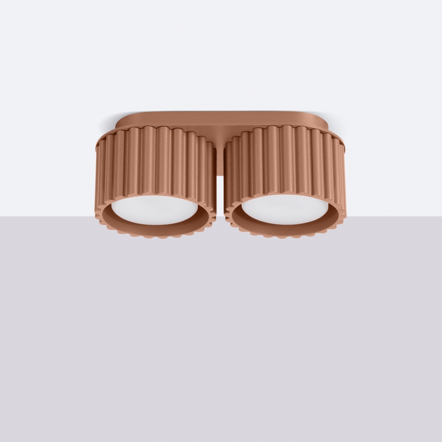 Virziena gaismeklis AURA 2xGX53/10W/230V brūns