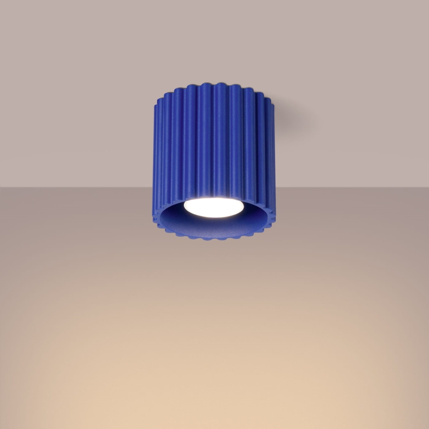 Virziena gaismeklis AURA 1xGU10/10W/230V Ø 10 cm zils