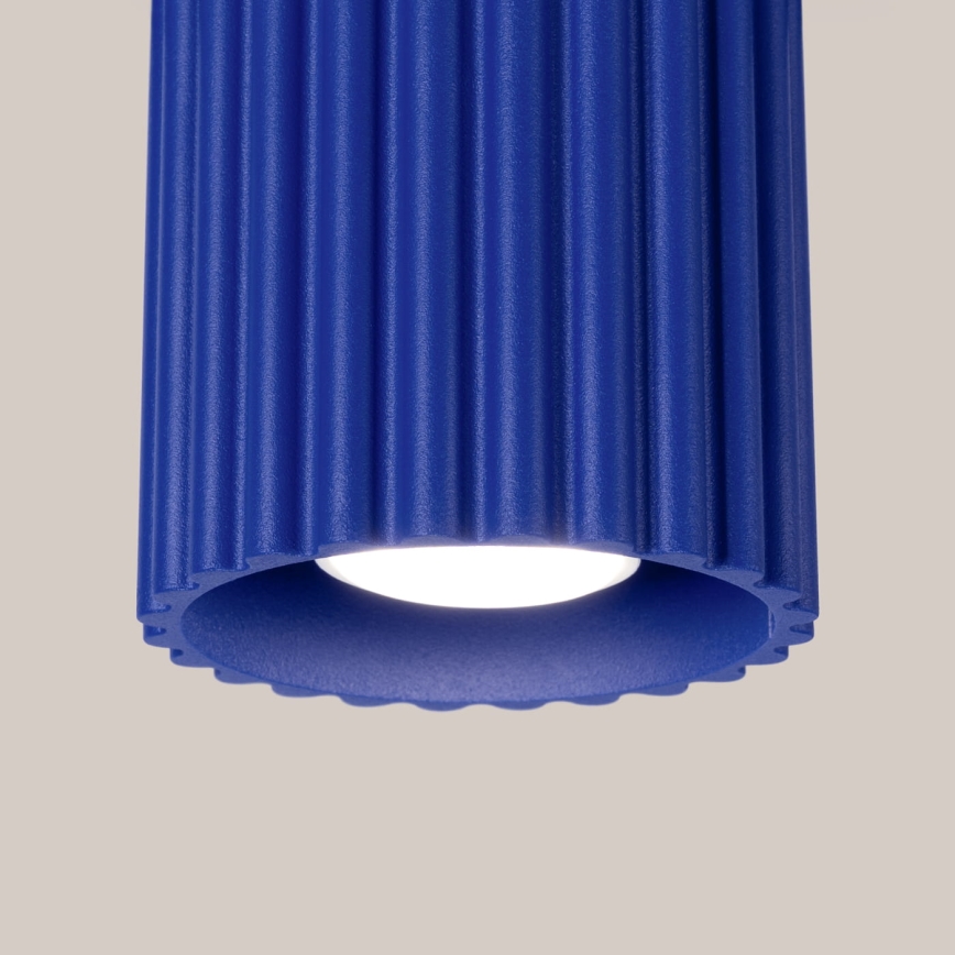 Virziena gaismeklis AURA 1xGU10/10W/230V Ø 10 cm zils