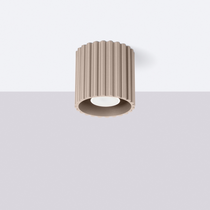 AURA virziena gaismeklis 1xGU10/10W/230V Ø 10 cm, taupe